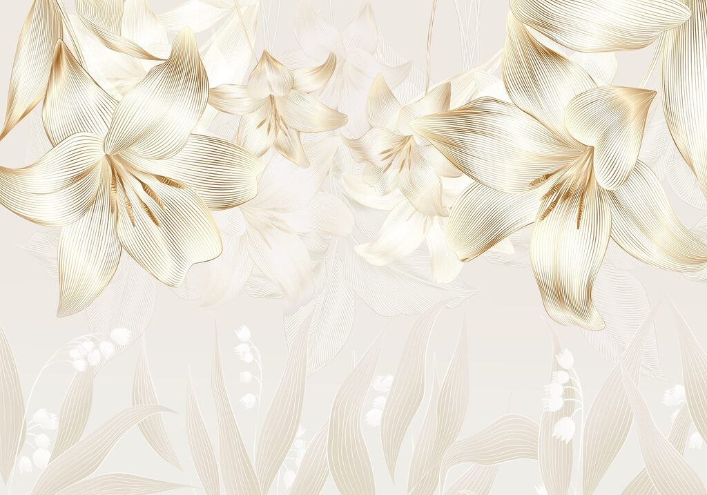 Fiori sopra le foglie — design completo