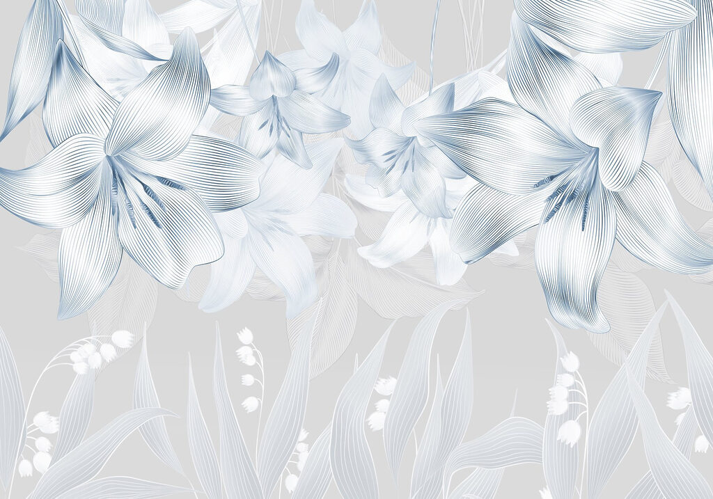 Fiori sopra le foglie — design completo