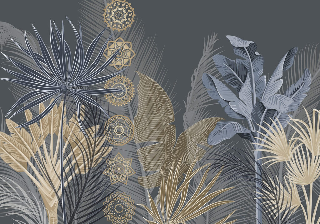 Foglie tropicali a ventaglio — design completo