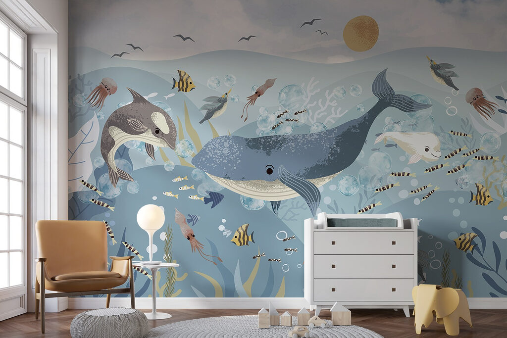Balena tra piccoli pesci — ambiente 3