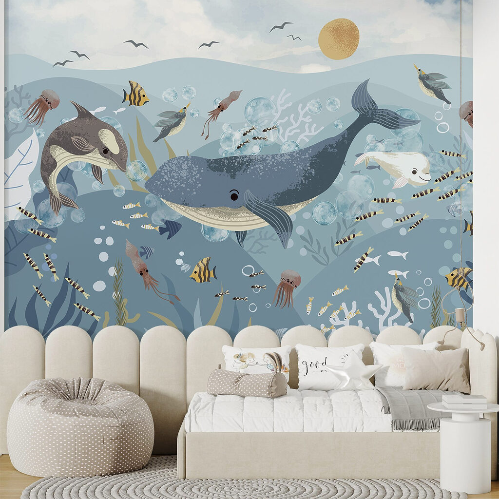 Balena tra piccoli pesci — ambiente 6