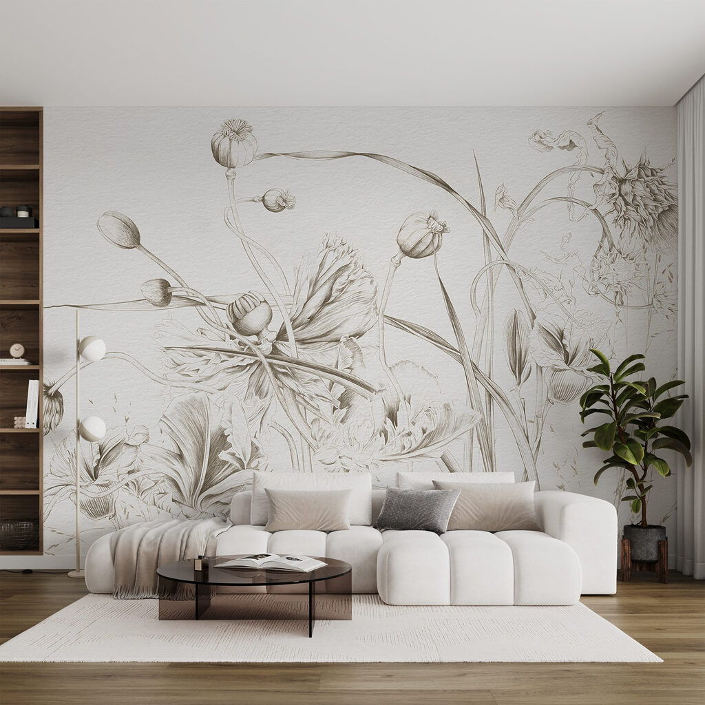 Fiori a tratto leggero in un ambiente