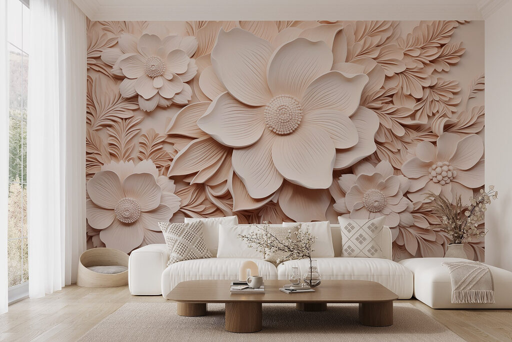 Rilievo di fiori rosa — ambiente 2