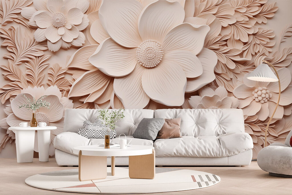 Rilievo di fiori rosa — ambiente 3