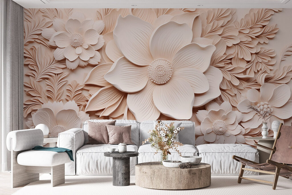 Rilievo di fiori rosa — ambiente 4