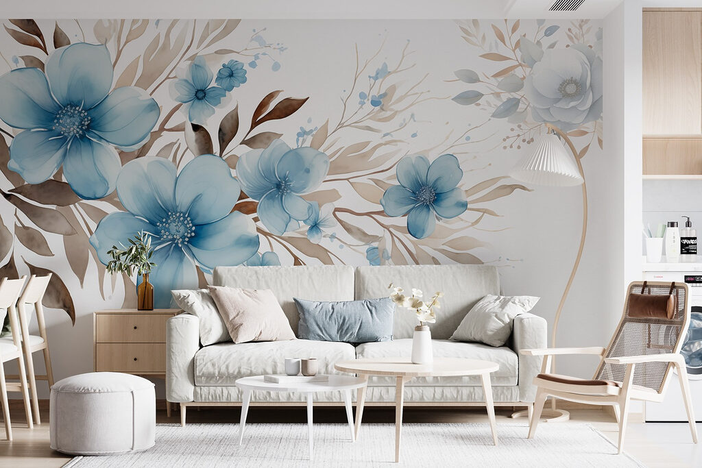 Fiori blu e rami — ambiente 3