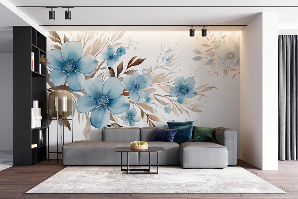 Fiori blu e rami — ambiente 4
