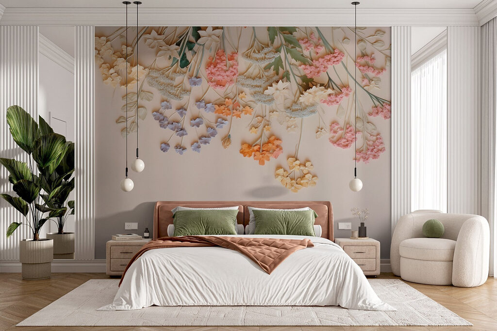 Fiori pendenti su rosa — ambiente 2