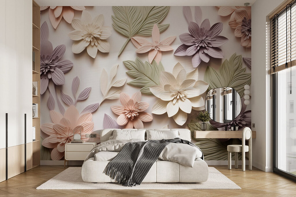 Fiori in rilievo colorati — ambiente 1
