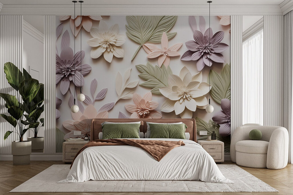 Fiori in rilievo colorati — ambiente 2