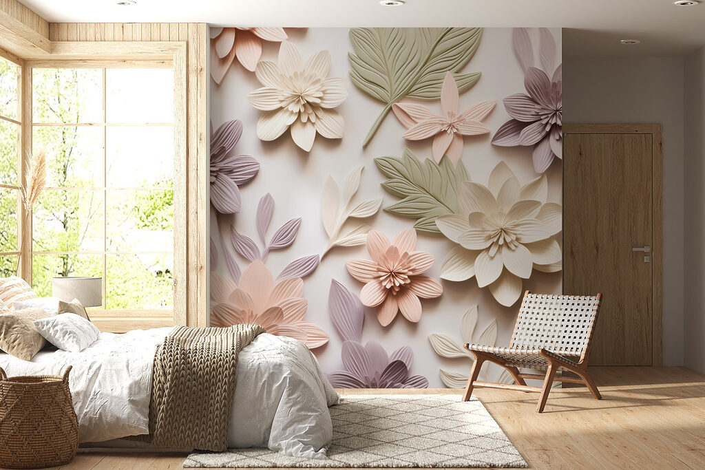 Fiori in rilievo colorati — ambiente 3