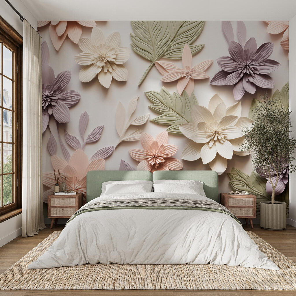 Fiori in rilievo colorati — ambiente 4