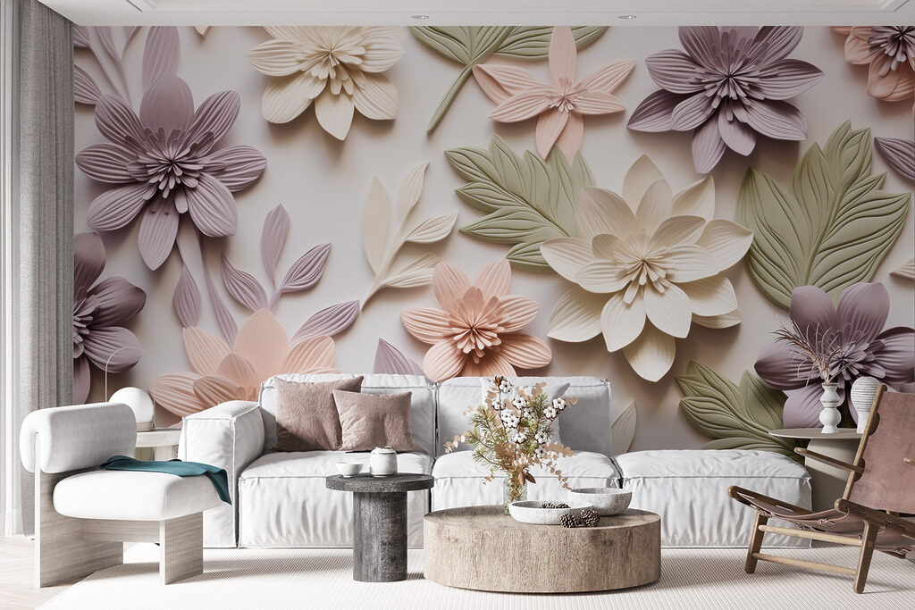 Fiori in rilievo colorati — ambiente 5