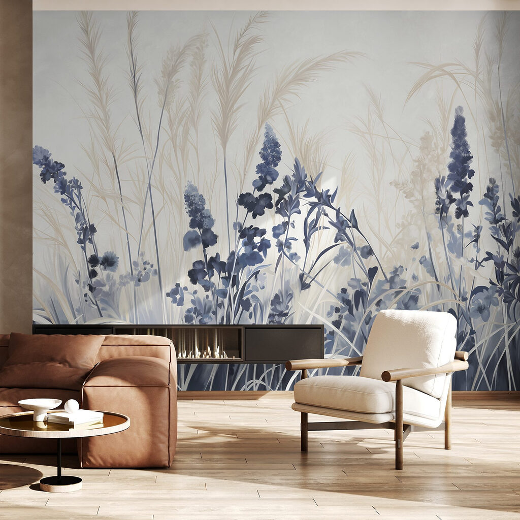 Fiori blu, erbe argentate — ambiente 4