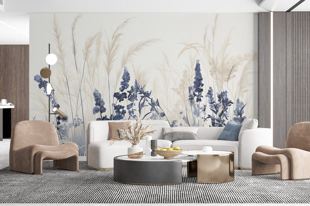 Fiori blu, erbe argentate — ambiente 5