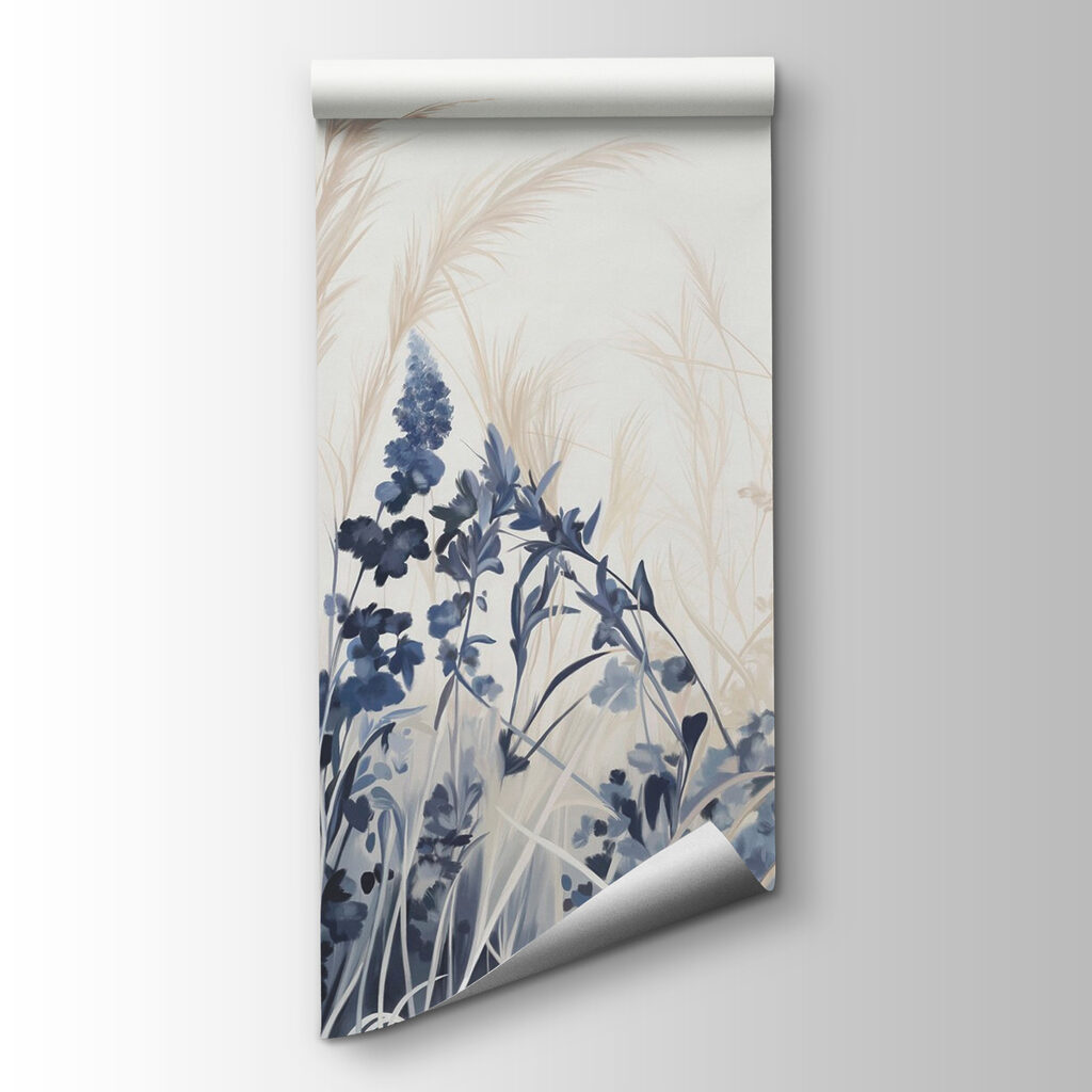 Fiori blu, erbe argentate — vista del prodotto