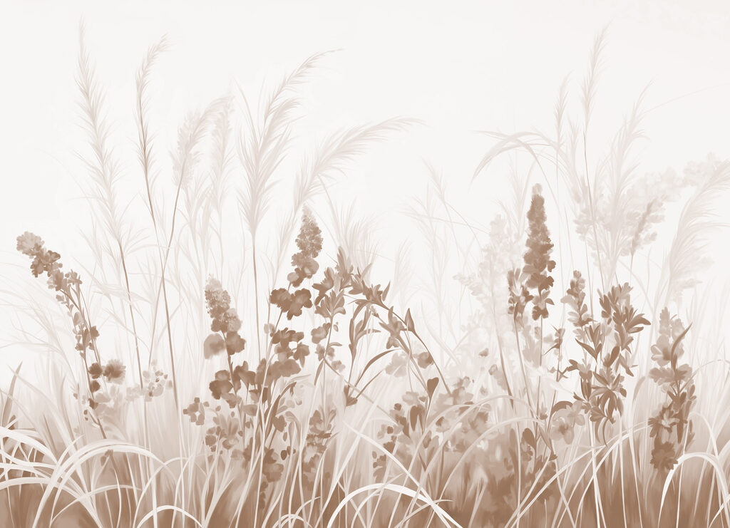 Fiori blu, erbe argentate — design completo