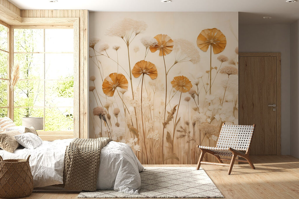 Fiori dorati su erba — ambiente 4