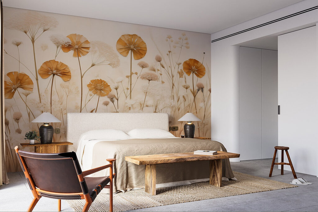 Fiori dorati su erba — ambiente 5