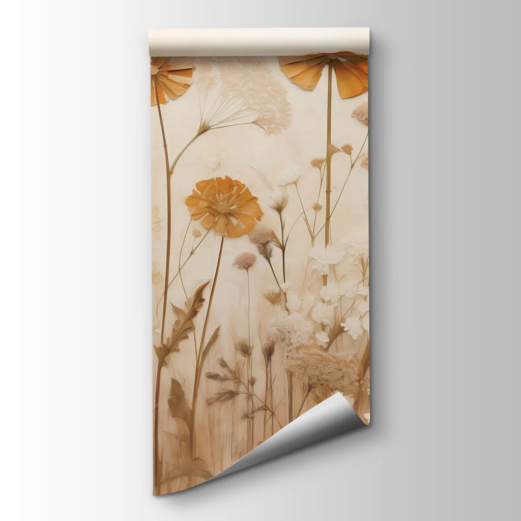 Fiori dorati su erba — vista del prodotto