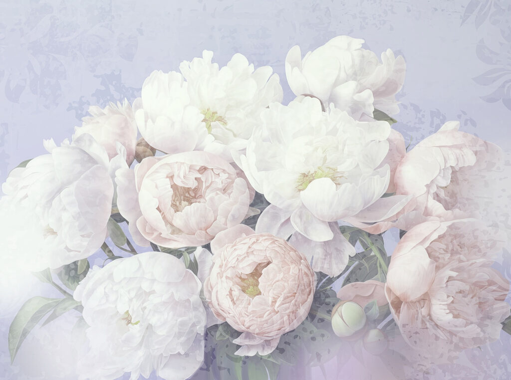 Bouquet di peonie — design completo