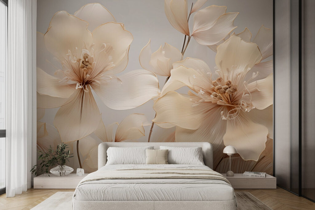 Fiori chiari su grigio — ambiente 2