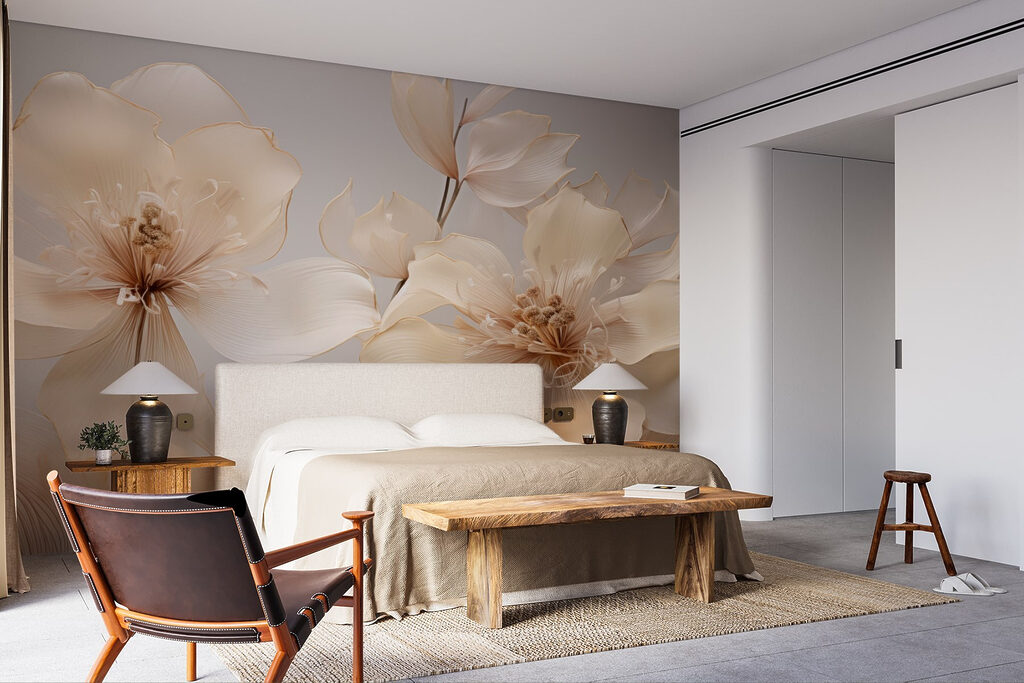 Fiori chiari su grigio — ambiente 4