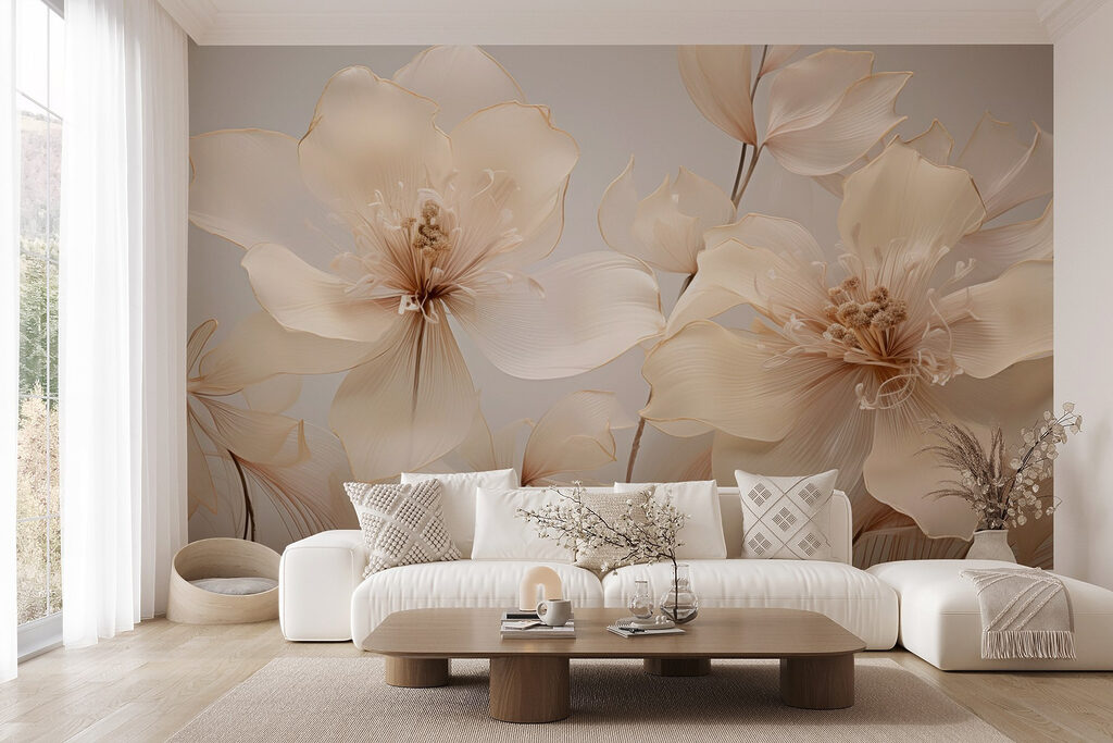 Fiori chiari su grigio — ambiente 5