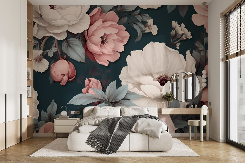 Peonie rosa su petrolio — ambiente 1