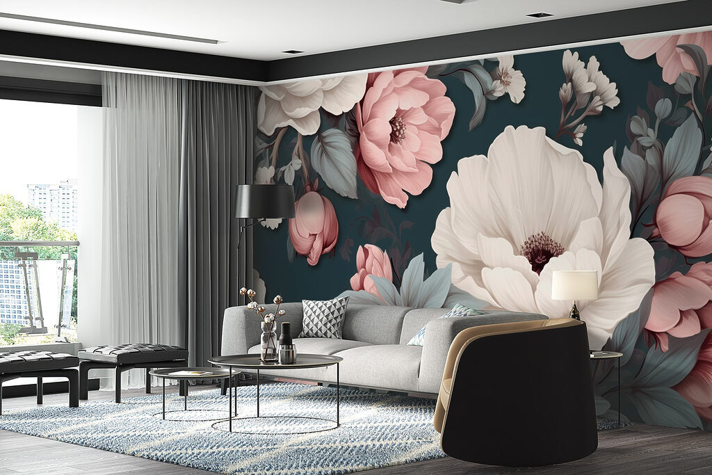 Peonie rosa su petrolio — ambiente 3