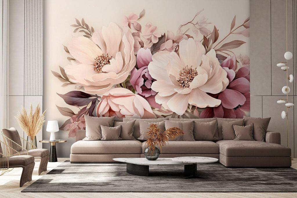 Bouquet pastello su crema — ambiente 4