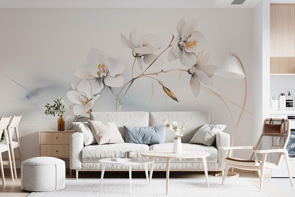 Fiori su steli curvi — ambiente 2