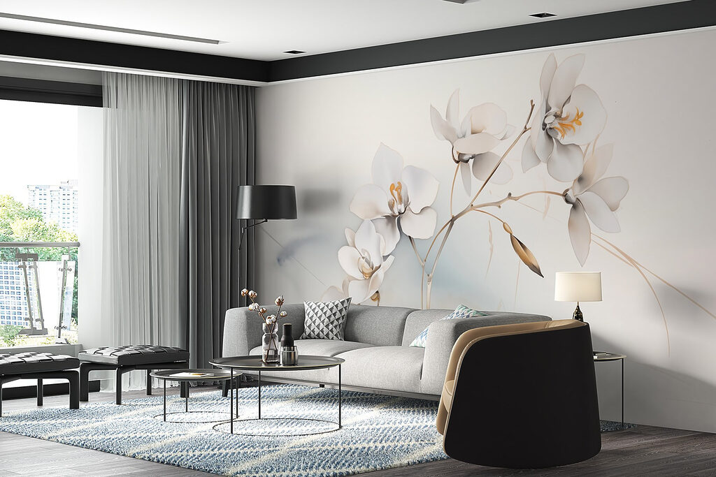 Fiori su steli curvi — ambiente 5