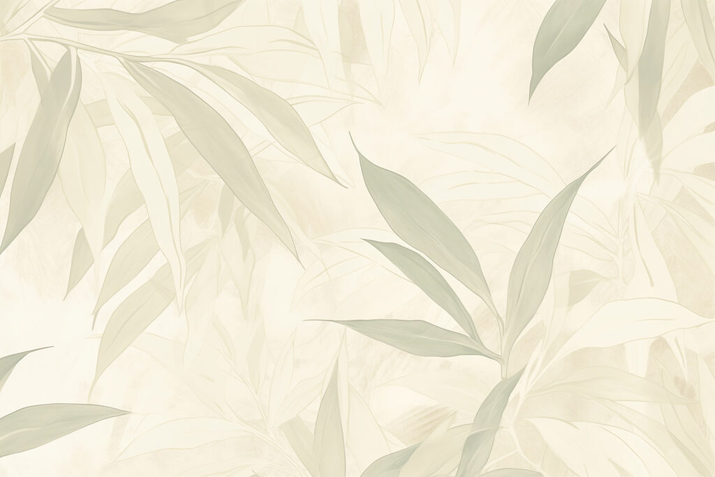 Foglie chiare verde crema — design completo
