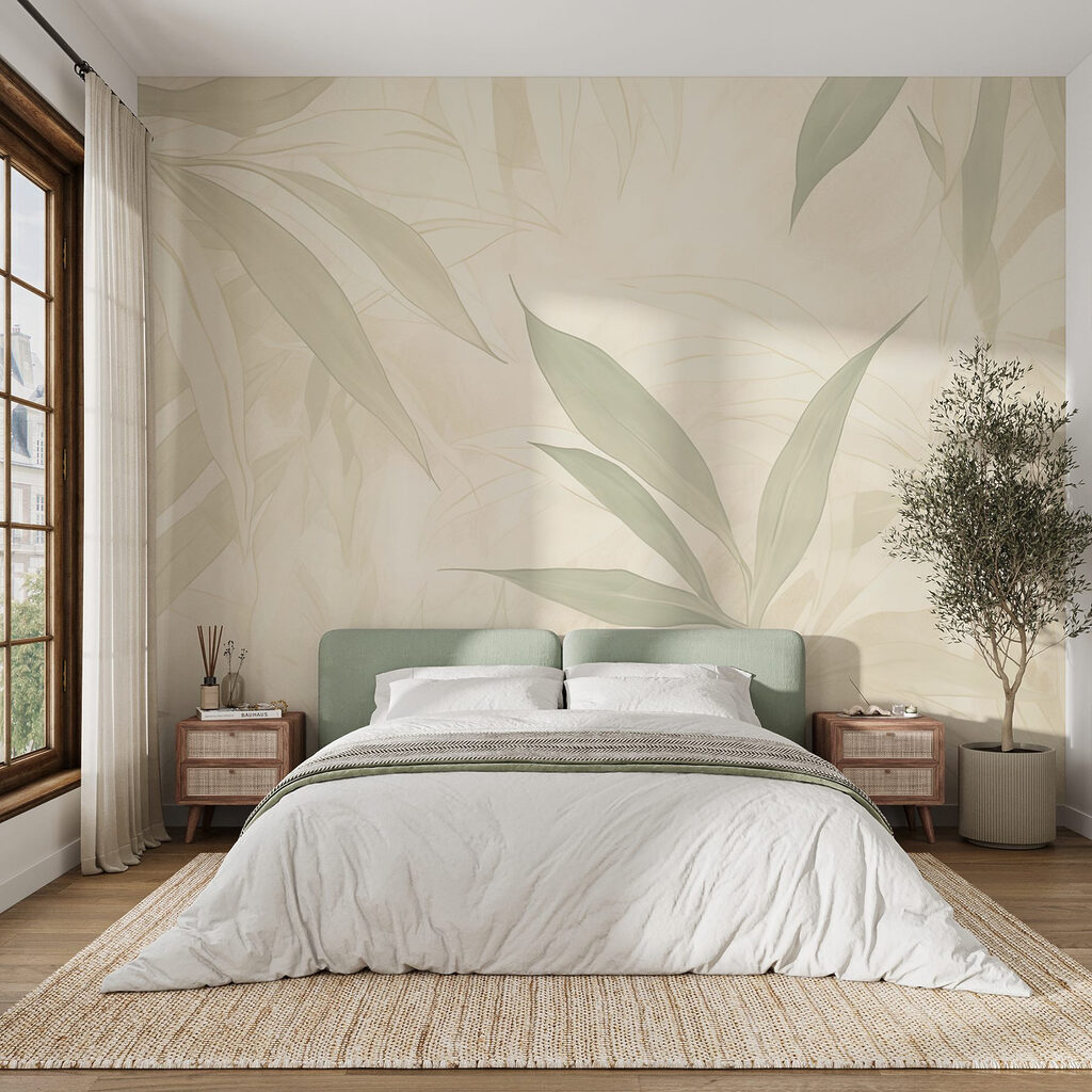 Foglie chiare verde crema — ambiente 5