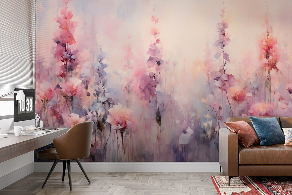 Fiori rosa ad acquerello — ambiente 1