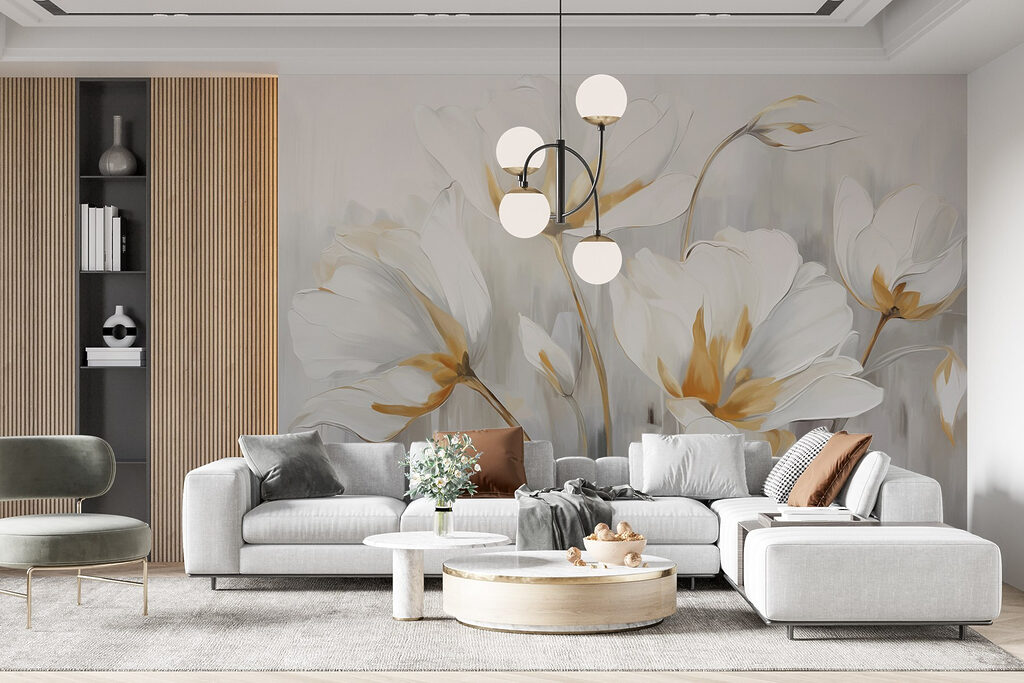 Tulipani bianchi e dorati — ambiente 5