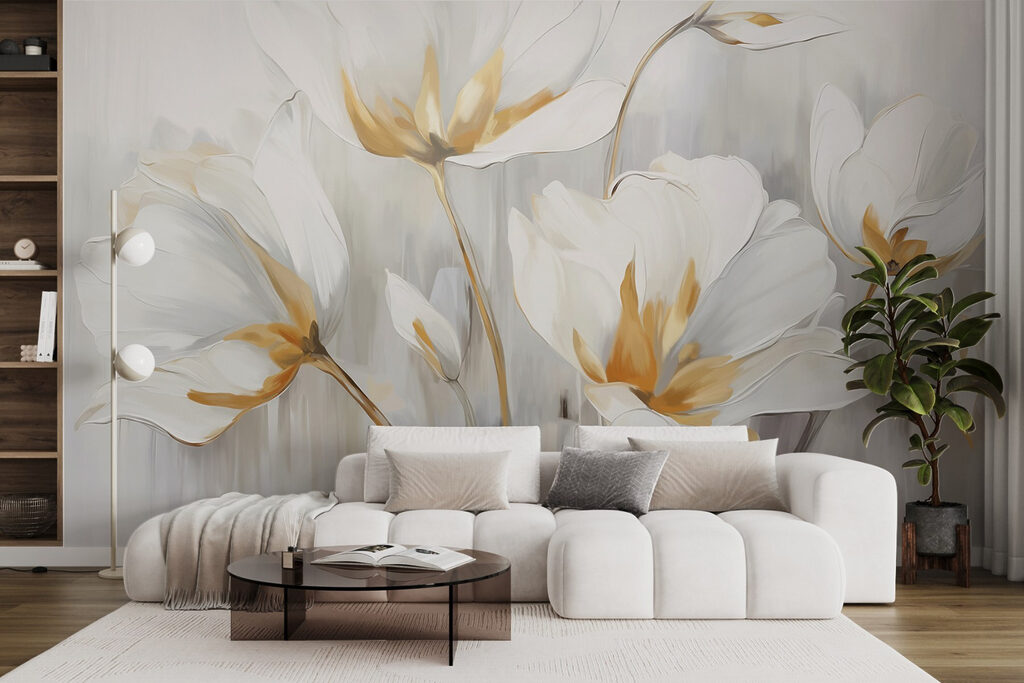 Tulipani bianchi e dorati — ambiente 6