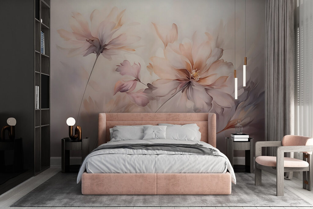 Fiori pesca ad acquerello — ambiente 3
