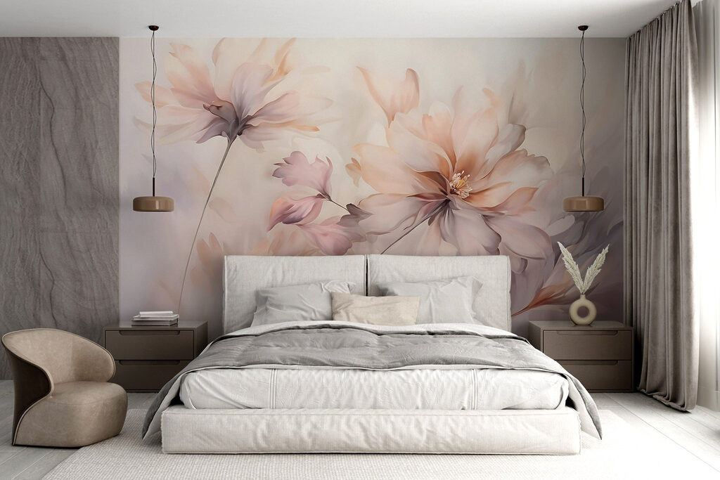 Fiori pesca ad acquerello — ambiente 5