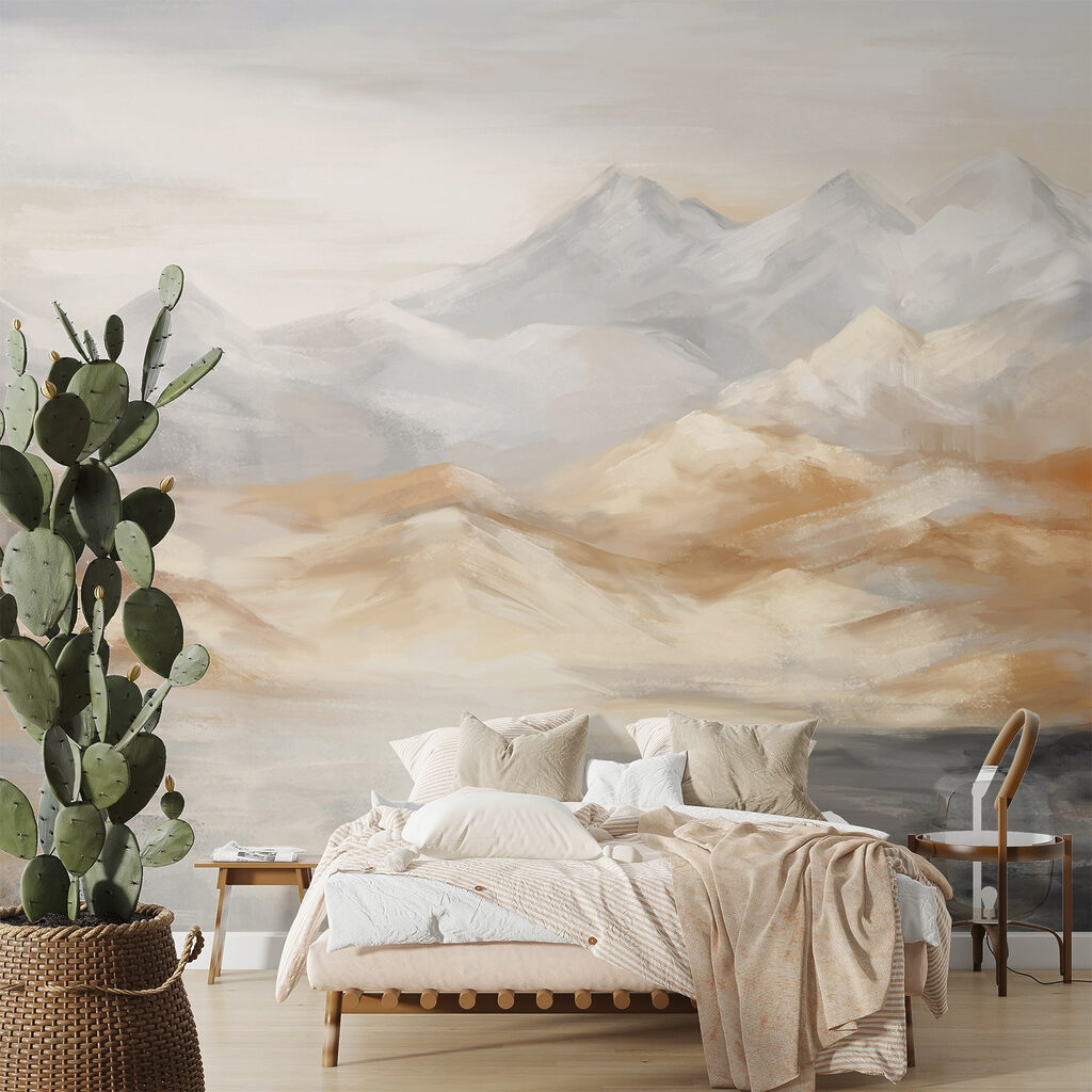 Montagne in pennellate dorate — ambiente 1
