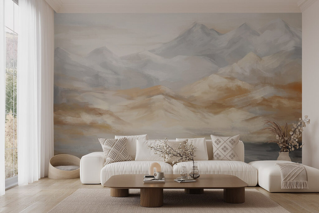 Montagne in pennellate dorate — ambiente 2