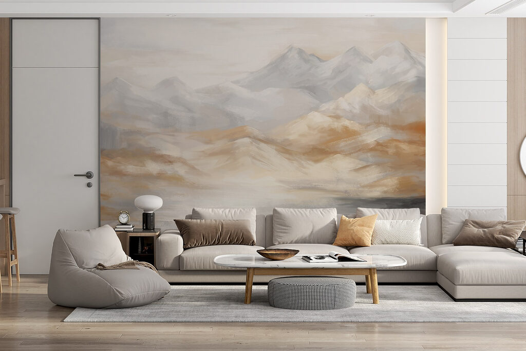 Montagne in pennellate dorate — ambiente 4