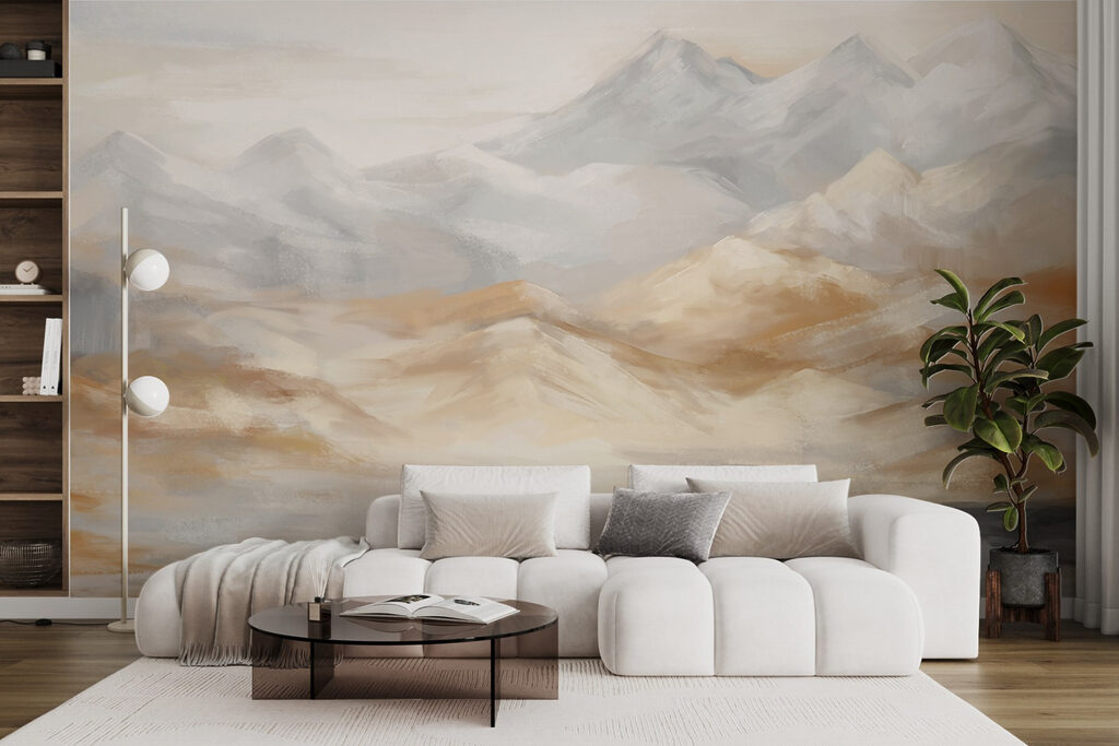 Montagne in pennellate dorate — ambiente 5