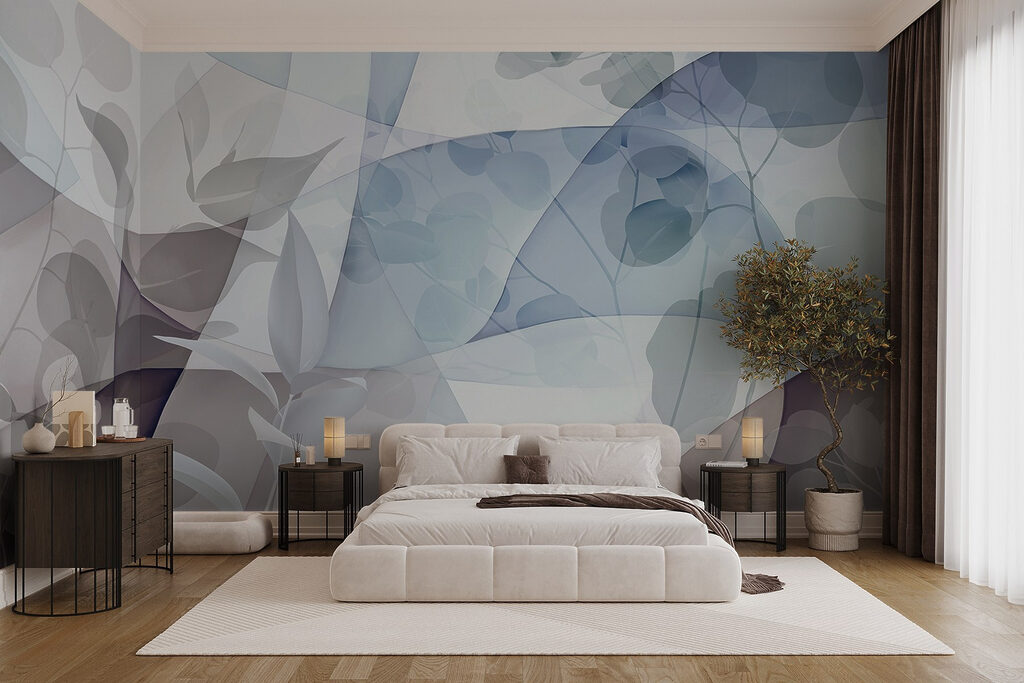 Campi blu con foglie — ambiente 1