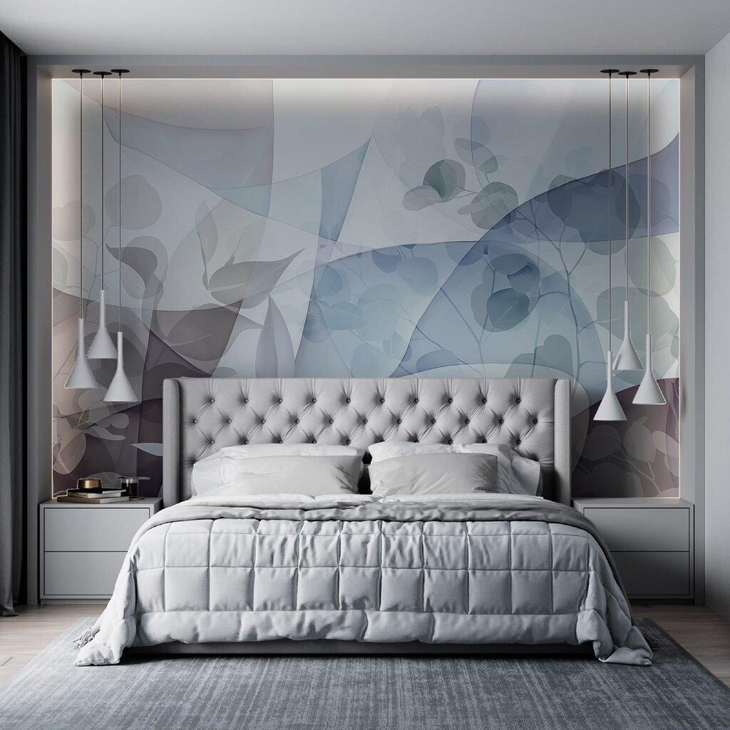 Campi blu con foglie — ambiente 3