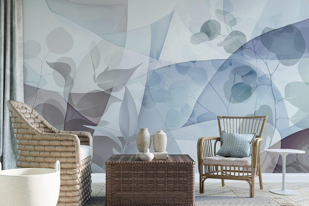 Campi blu con foglie — ambiente 4