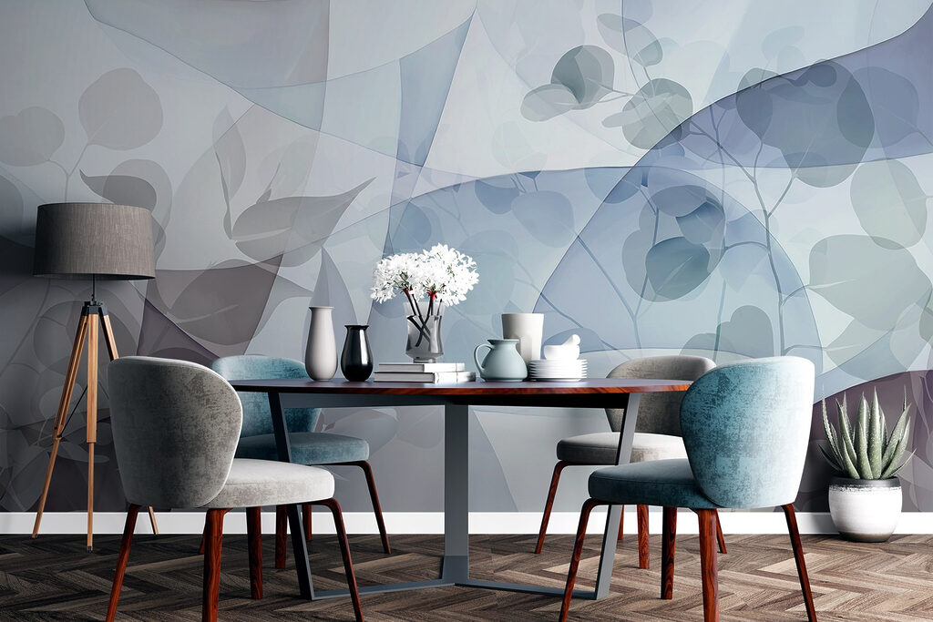 Campi blu con foglie — ambiente 6
