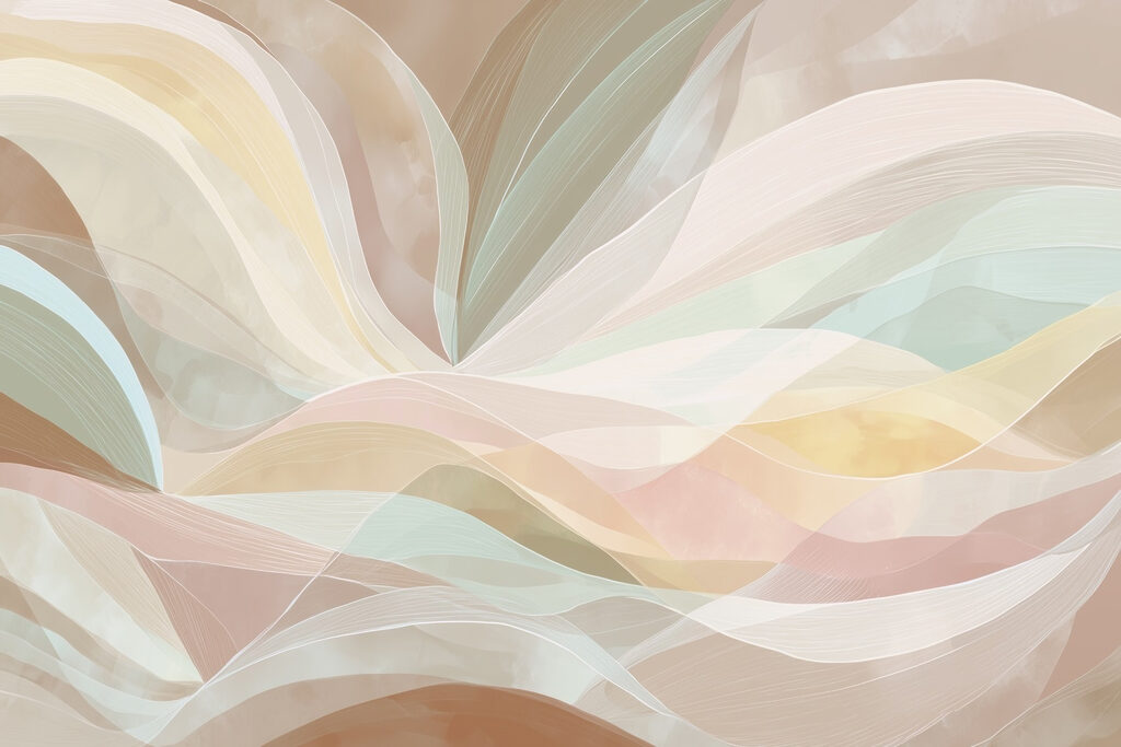 Bande pastello in movimento — design completo