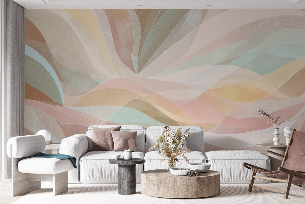 Bande pastello in movimento — ambiente 6